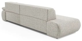 Divano letto angolare con contenitore a L PRATO, angolo destro, beige