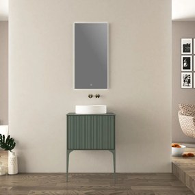 Mobile da bagno sospeso sotto lavabo L 60 x H 43 x P 46 cm verde opaco, 1 cassetto BADEN HAUS DOMINO