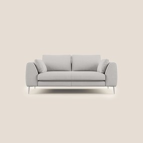 Plano divano moderno in microfibra tecnica smacchiabile T11 grigio chiaro 196 cm