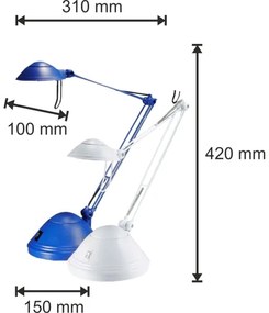 Lampada da tavolo ELA 1xGY6,35/50W/230V/12V blu