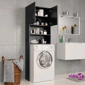 vidaXL Mobile per Lavatrice Nero 64x25,5x190 cm in Multistrato