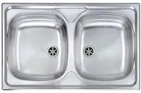 Lavello MONDIAL 79x50 2 vasche ACCIAIO INOX 011552.X1.01.2016