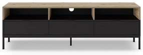 Tavolo TV in rovere nero e naturale 180x55 cm Marion - Marckeric