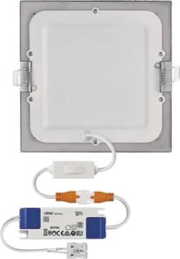 Lampada da incasso LED NEXXO LED/12,5W/230V 3000/3500/4000K argento 17x17 cm