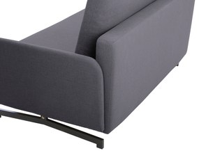 Divano letto 2 posti in tessuto grigio BELFAST Beliani