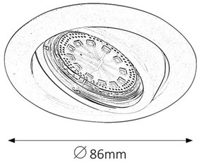 Rabalux 1166 - SET 3xLED Lampada da incasso LITE 3xGU10/3W/230V