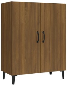 Credenza rovere marrone 70x34x90 cm in legno multistrato