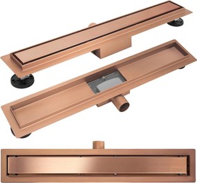 Scarico lineare Neox brush copper 60