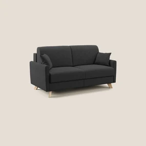 Edgar divano letto matrimoniale in tessuto felis impermeabile T03 antracite 200 cm (mat. 160x197)
