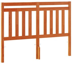 Testiera marrone cera 135 cm in legno massello di pino