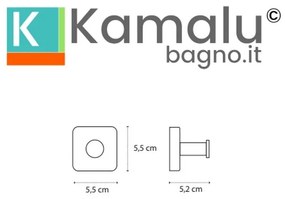 Kamalu - Appendiabiti bagno singolo in acciaio inox finitura bianca opaca | CLODE-B
