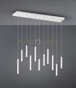 Tubular sospensione led 30,8w 3850lm, 3000k rettangolare 11 tubi bi...