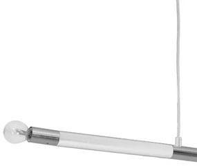 Lampadario a sospensione con filo BASTONE WHITE 2xE14/40W/230V bianco/cromo lucido