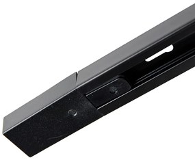 Sistema di illuminazione a binario moderno con 6 faretti nero 1 fase 286cm - Iconic Jeana