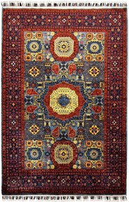 Mamluk Tappeto 100x150 Blu (Afghanistan) Annodato A Mano