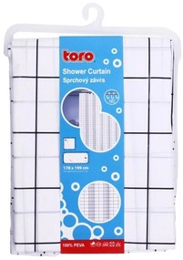 Tenda doccia TORO EASY 178x199 cm bianco/nero