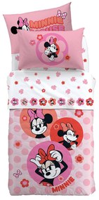 Copriletto Trapuntato Singolo Minnie flowers Disney, in