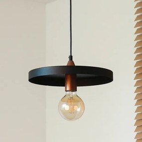 Duolla - Lampada a sospensione con cavo IRONLINE 1xE27/15W/230V Ø 30 cm nero/rame