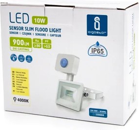 Aigostar - Proiettore LED con sensore LED/10W/230V 4000K IP65 bianco