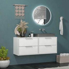 Mobile sospeso 120cm con 4 cassetti scorrevoli KSPR-120D - KAMALU