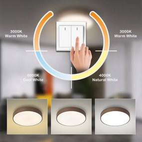 Brilagi - Plafoniera LED POOL LED/36W/230V 3000/4000/6000K 30 cm marrone