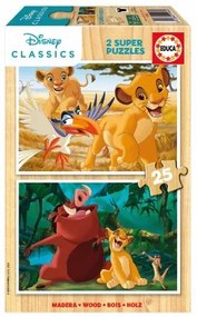 Set di 2 Puzzle The Lion King Classics 25 Pezzi