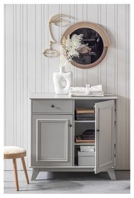 Cassettiera bassa per bambini grigio chiaro in legno di pino 98x93 cm Lily - WOOOD