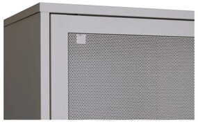 Armadietto grigio in metallo con porte scorrevoli 90x180x40 cm Veep – Unique Furniture