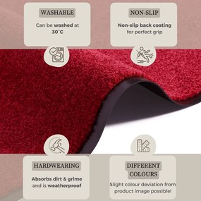 Červená rohožka Hanse Home Wash &amp; Clean, 39 x 58 cm