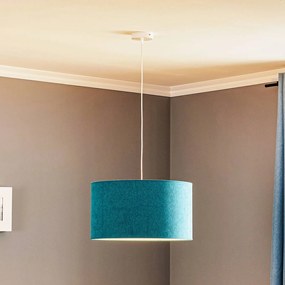 Duolla Lampada a sospensione Bristol, motivo intrecciato, turchese