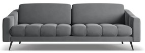 Divano grigio con rivestimento in velluto 238 cm Nalu – Makamii