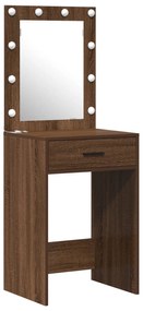 Set da 2 pezzi per vanity con led in legno nero ingegnerizzato