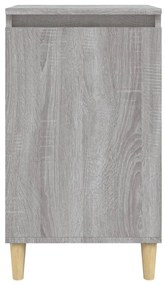 Comodino grigio sonoma 40x35x70 cm in legno multistrato