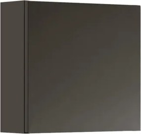 Pensile bagno Pixel Plain laccato opaco grigio carbone, 1 anta apertura da sinistra P 17 x L 40 x H 40 cm