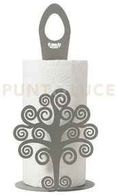 Porta rotoli albero della vita fango in ferro diametro15x33cmh