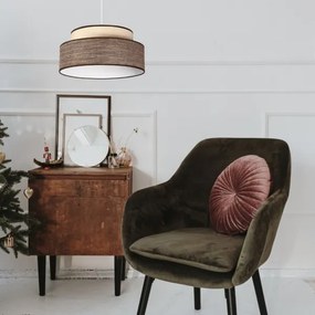 Lampadario a sospensione con filo GRACE 1xE27/60W/230V diametro 40 cm color crema/marrone