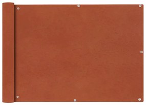 Paravento Da Balcone İn Tessuto Oxford 75x600 Cm Terracotta /