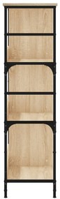 Libreria rovere sonoma 78,5x33x117,5 cm in legno multistrato