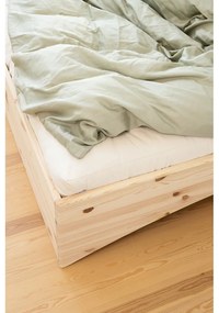 Letto matrimoniale di colore naturale in pino massiccio senza testiera 160x200 cm Orbit – Karup Design