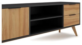 Tavolo TV in pino nero/naturale 180x53 cm Lavis - Marckeric