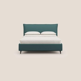 Hans letto contenitore imbottito minimal in tessuto simil cotone impermeabile T19 petrolio