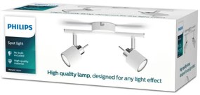 Philips - Faretto MERANTI 2xGU10/35W/230V bianco