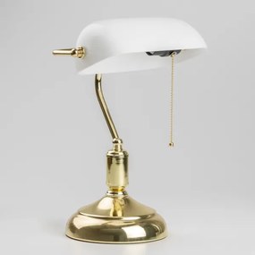 Brilagi - Lampada da tavolo BANK OFFICE 1xE27/60W/230V dorata/bianca