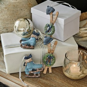 LOBERON Set di 4 decorazioni da appendere Papeta
