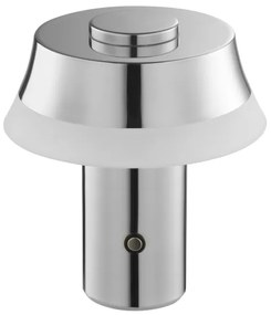 Brilliant - Lampada da tavolo LED KINICH, dimmerabile e ricaricabile, con controllo touch, LED 2,5W/5V 2700K cromo lucido