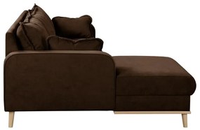 Divano angolare marrone scuro (angolo sinistro) Beata - Ropez