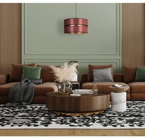 Duolla - Lampadario a sospensione con filo DUO 1xE27/15W/230V diametro 40 cm bordeaux/oro