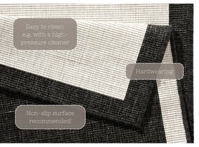 Tappeto da esterno nero e crema , 200 x 290 cm Panama - NORTHRUGS