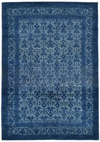 Loribaft Tappeto 150 x 220 Blu (Iran) Annodato A Mano