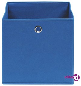 vidaXL Contenitori 10 pz in Tessuto non Tessuto 28x28x28 cm Blu